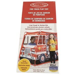 Melissa & Doug Fire Truck Play Tent Kids Ages 3+ Double‎ Sided Pop Up Pretend